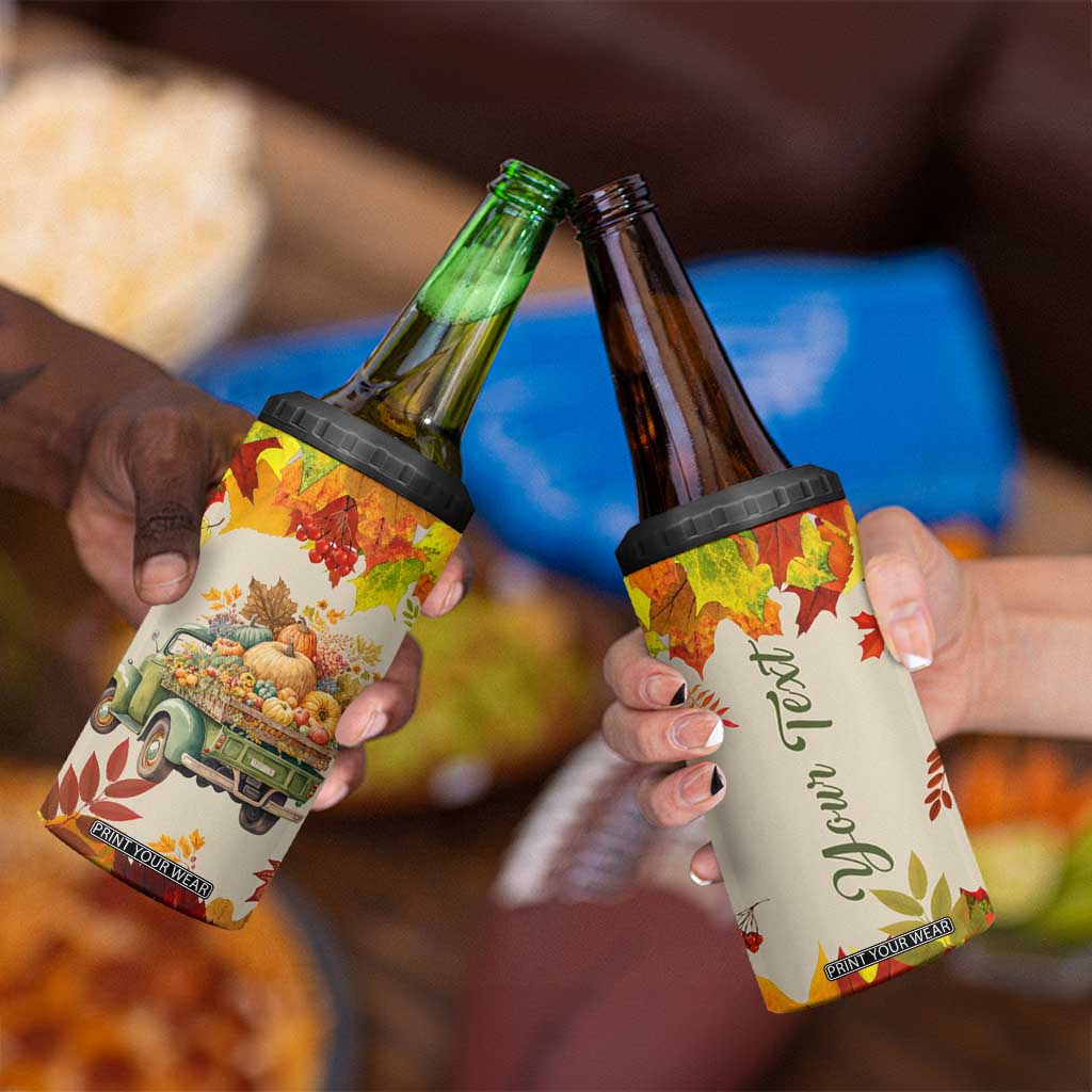 Pumpkin Truck Autumn Personalized 4 in 1 Can Cooler Tumbler TS04 Print Your Wear