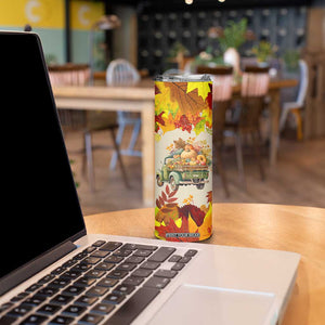 Pumpkin Truck Autumn Personalized Skinny Tumbler TS04 Print Your Wear