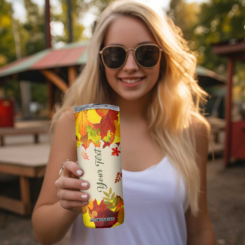 Pumpkin Truck Autumn Personalized Skinny Tumbler TS04 Print Your Wear