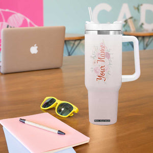 Always Look On The Pink Side Of Life Tumbler With Handle Personalized TS04 Print Your Wear