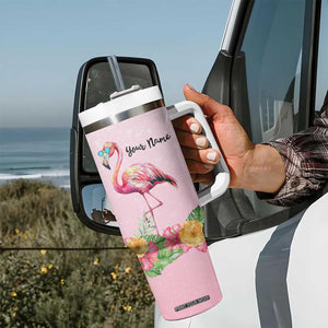 Flamingo Zero Flocks Given Tumbler With Handle Personalized TS04 Print Your Wear
