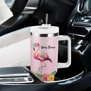 Flamingo Zero Flocks Given Tumbler With Handle Personalized TS04 Print Your Wear