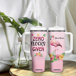 Flamingo Zero Flocks Given Tumbler With Handle Personalized TS04 Print Your Wear