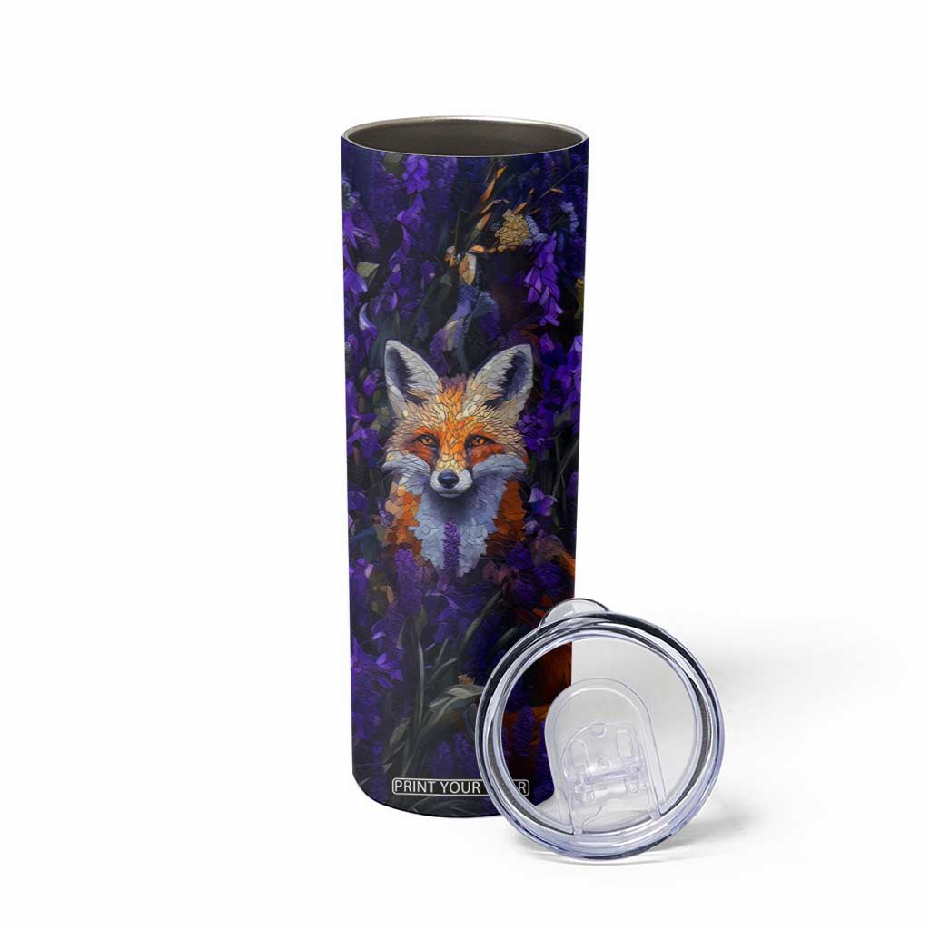 Fox Violet Crystal Mosaic Skinny Tumbler Personalized TS04 Print Your Wear