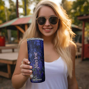 Fox Violet Crystal Mosaic Skinny Tumbler Personalized TS04 Print Your Wear