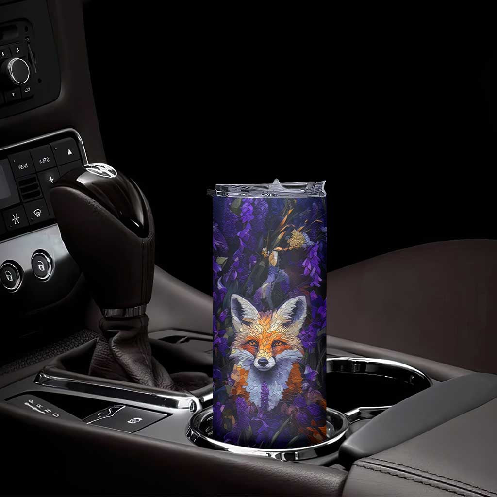 Fox Violet Crystal Mosaic Skinny Tumbler Personalized TS04 Print Your Wear
