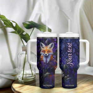 Fox Violet Crystal Mosaic Tumbler With Handle Personalized TS04 Print Your Wear