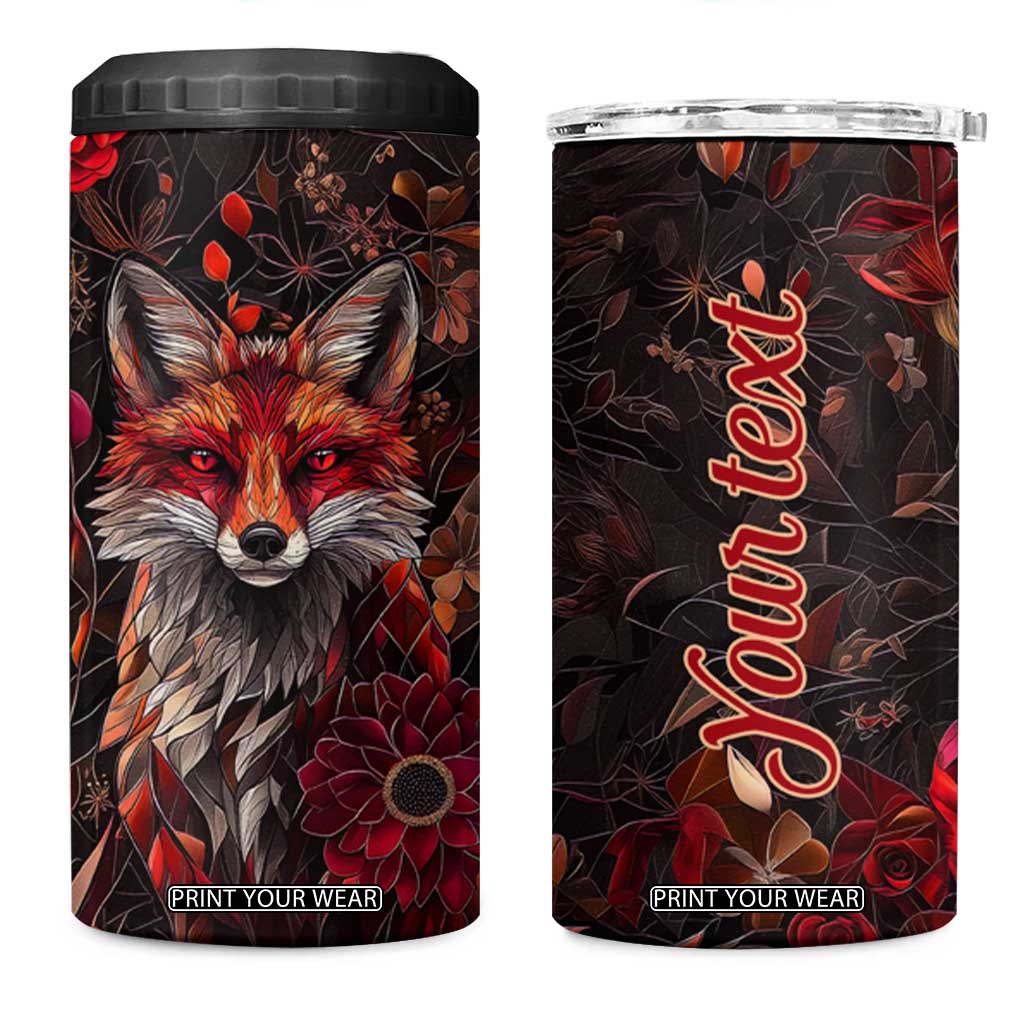 Fox Garnet Crystal Mosaic 4 in 1 Can Cooler Tumbler Personalized TS04 One Size: 16 oz Multicolor Print Your Wear