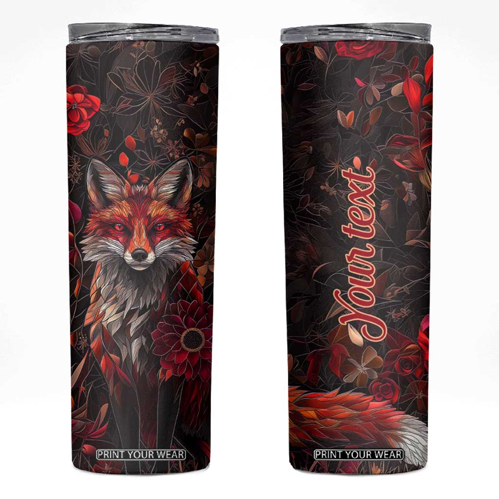 Fox Garnet Crystal Mosaic Skinny Tumbler Personalized TS04 Multicolor Print Your Wear