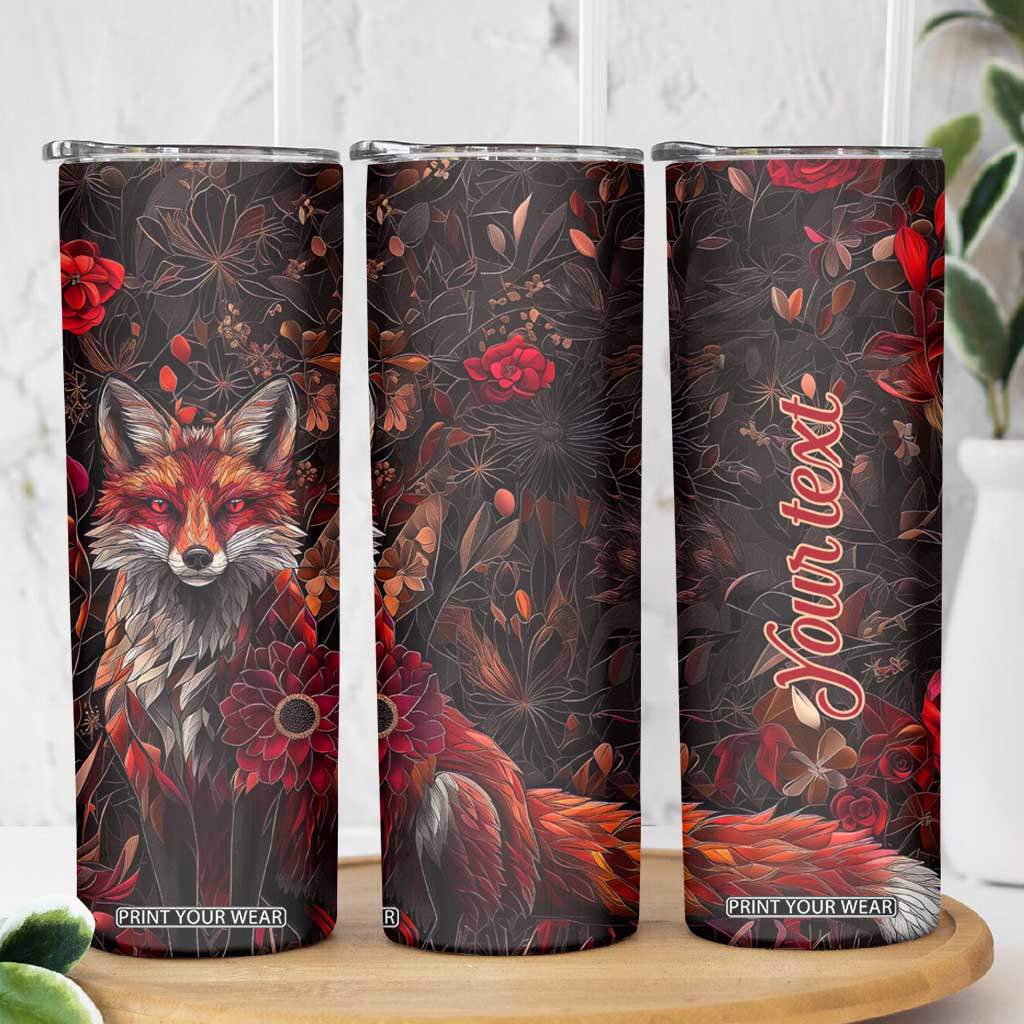 Fox Garnet Crystal Mosaic Skinny Tumbler Personalized TS04 Print Your Wear