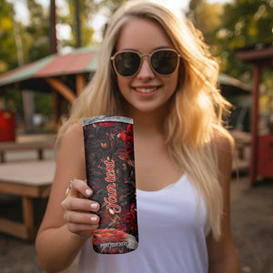 Fox Garnet Crystal Mosaic Skinny Tumbler Personalized TS04 Print Your Wear