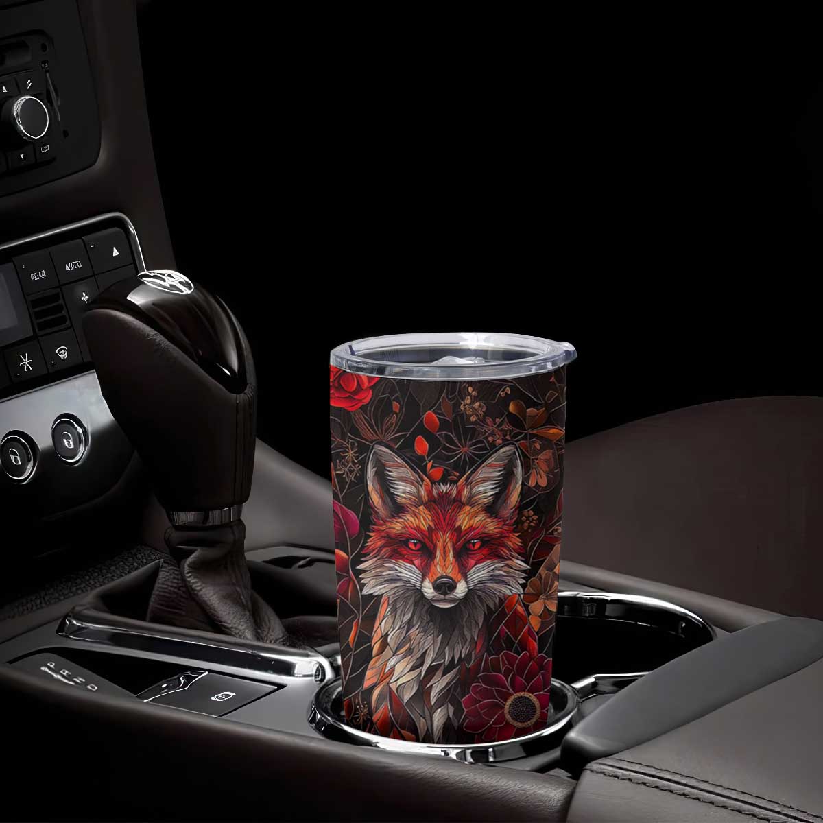 Fox Garnet Crystal Mosaic Tumbler Cup Personalized TS04 Print Your Wear