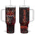 Fox Garnet Crystal Mosaic Tumbler With Handle Personalized TS04 One Size: 40 oz Multicolor Print Your Wear
