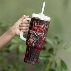 Fox Garnet Crystal Mosaic Tumbler With Handle Personalized TS04 Print Your Wear