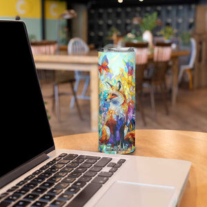 Fox Colorful Crystal Mosaic Skinny Tumbler Personalized TS04 Print Your Wear
