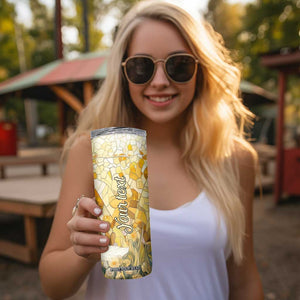 Fox Citrine Crystal Mosaic Skinny Tumbler Personalized TS04 Print Your Wear
