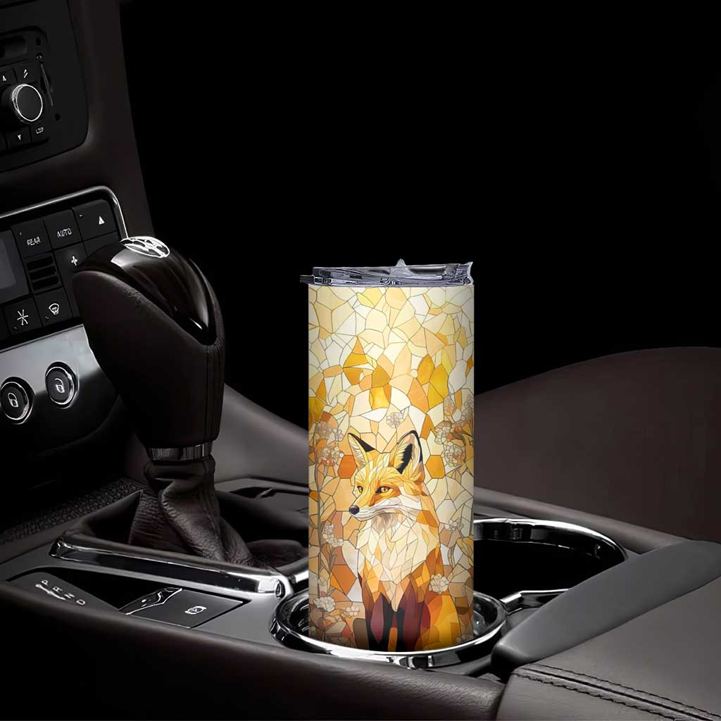 Fox Citrine Crystal Mosaic Skinny Tumbler Personalized TS04 Print Your Wear