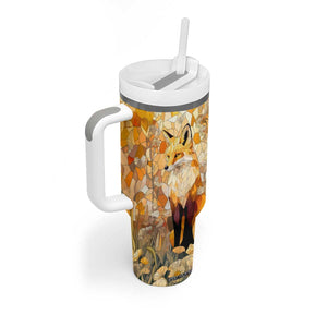 Fox Citrine Crystal Mosaic Tumbler With Handle Personalized TS04 Print Your Wear