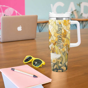 Fox Citrine Crystal Mosaic Tumbler With Handle Personalized TS04 Print Your Wear