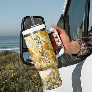 Fox Citrine Crystal Mosaic Tumbler With Handle Personalized TS04 Print Your Wear