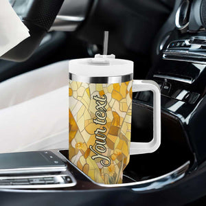 Fox Citrine Crystal Mosaic Tumbler With Handle Personalized TS04 Print Your Wear