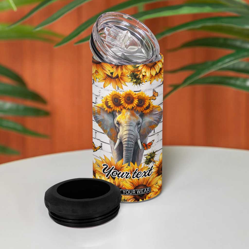 Life Is Beautiful Lovely Elephant 4 in 1 Can Cooler Tumbler Personalized TS04 Print Your Wear