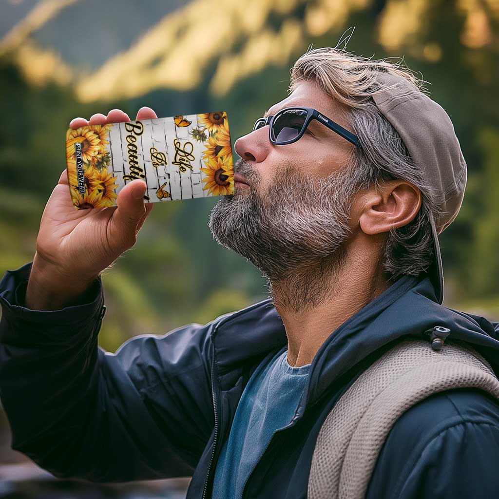 Life Is Beautiful Lovely Elephant 4 in 1 Can Cooler Tumbler Personalized TS04 Print Your Wear