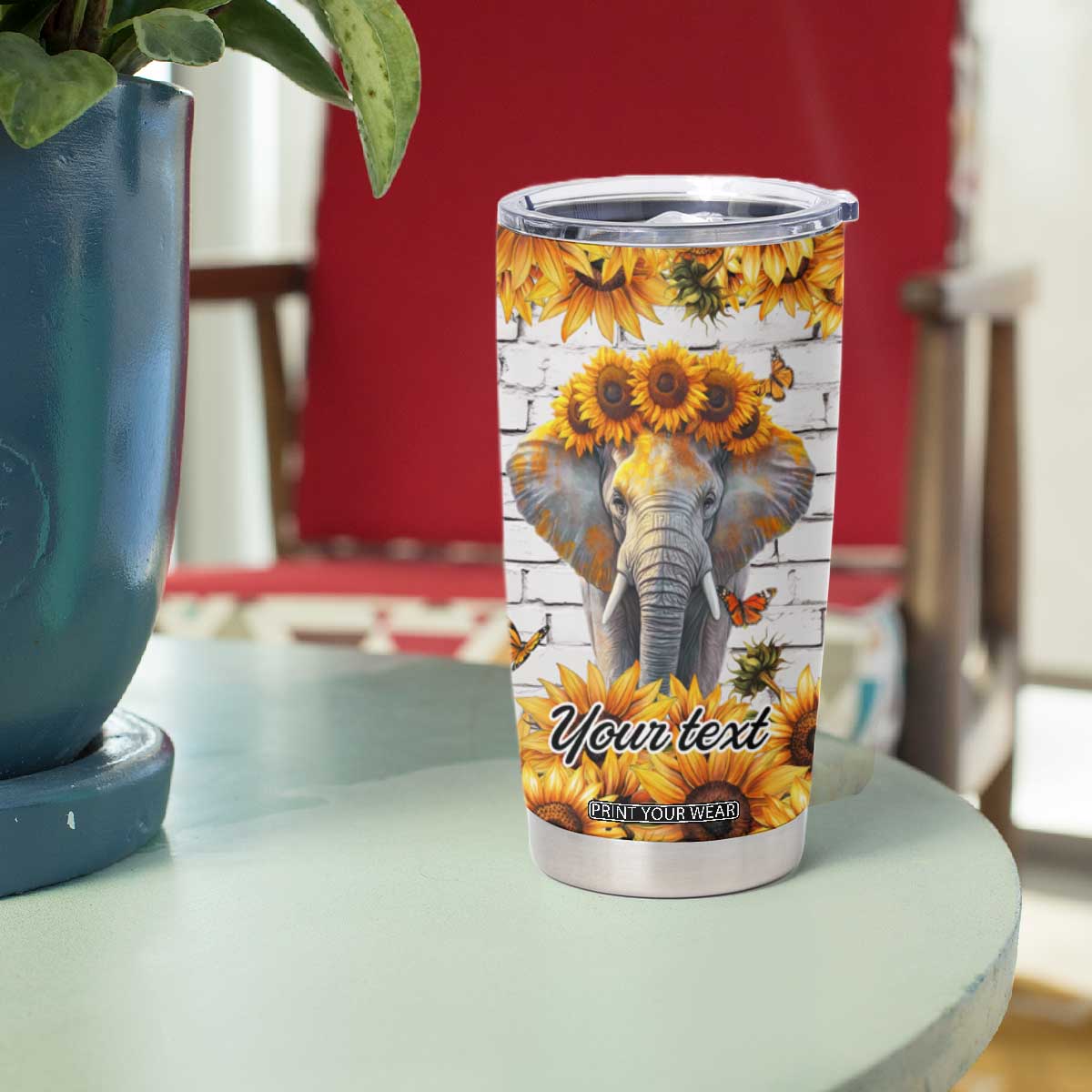 Life Is Beautiful Lovely Elephant Tumbler Cup Personalized TS04 Print Your Wear