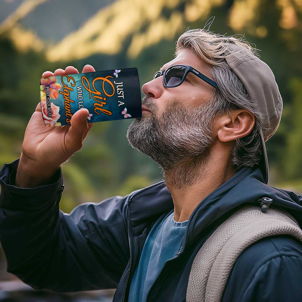 Just A Girl Who Loves Elephants 4 in 1 Can Cooler Tumbler Personalized TS04 Print Your Wear