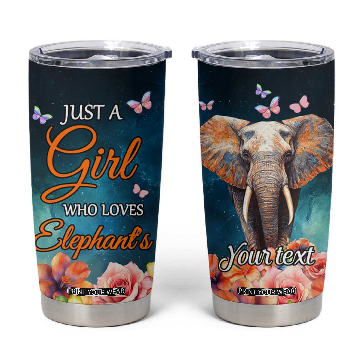 Just A Girl Who Loves Elephants Tumbler Cup Personalized TS04 Multicolor Print Your Wear