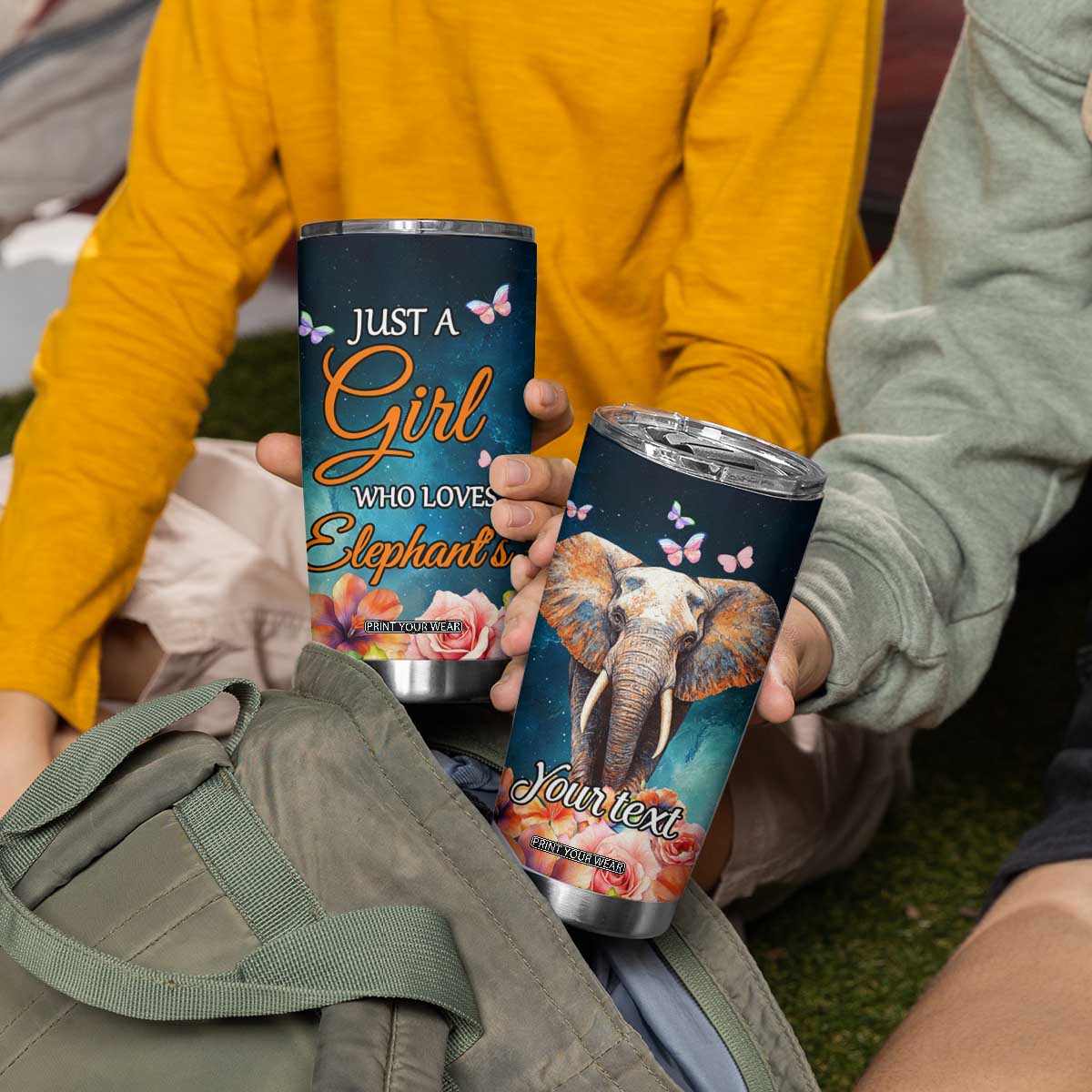 Just A Girl Who Loves Elephants Tumbler Cup Personalized TS04 Print Your Wear