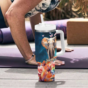 Just A Girl Who Loves Elephants Tumbler With Handle Personalized TS04 Print Your Wear