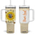 You Are My Sunshine Elephant Sunflower Tumbler With Handle Personalized TS04 One Size: 40 oz Multicolor Print Your Wear