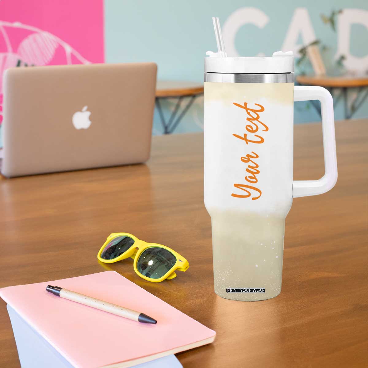 You Are My Sunshine Elephant Sunflower Tumbler With Handle Personalized TS04 Print Your Wear