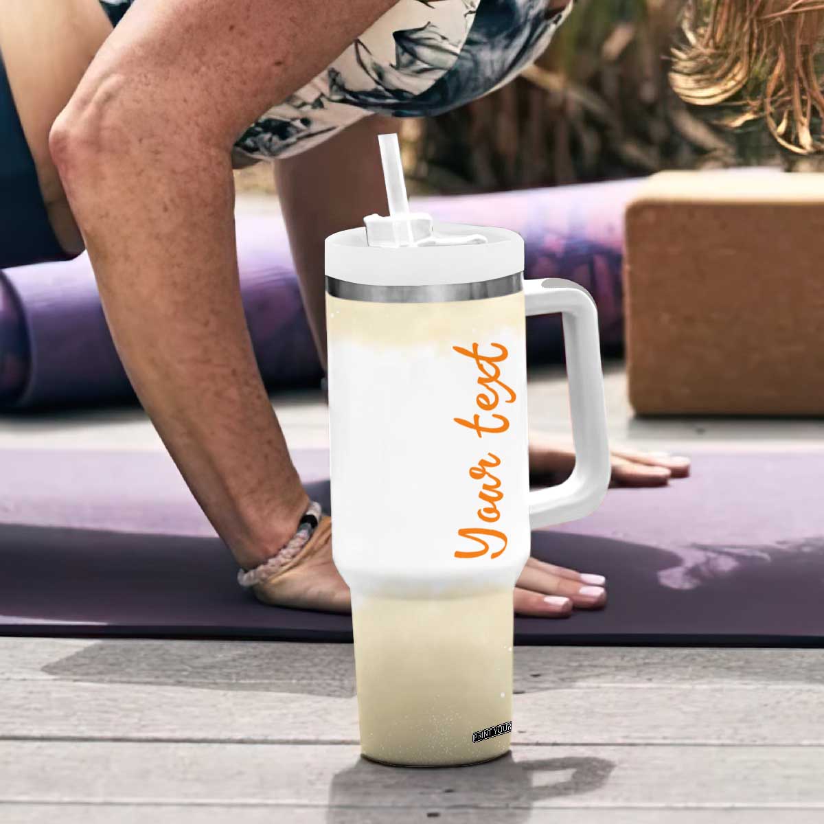 You Are My Sunshine Elephant Sunflower Tumbler With Handle Personalized TS04 Print Your Wear