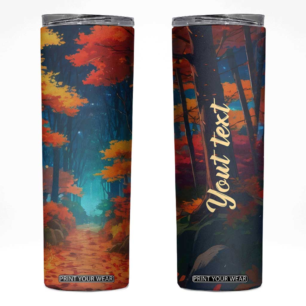 Autumn Road Personalized Skinny Tumbler TS04 Multicolor Print Your Wear