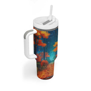 Autumn Road Personalized Tumbler With Handle TS04 Print Your Wear
