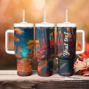 Autumn Road Personalized Tumbler With Handle TS04 Print Your Wear