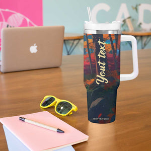 Autumn Road Personalized Tumbler With Handle TS04 Print Your Wear