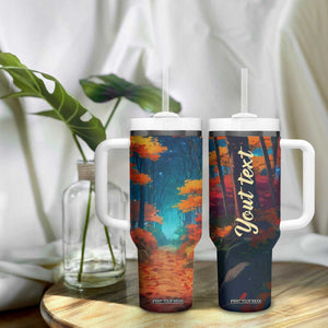 Autumn Road Personalized Tumbler With Handle TS04 Print Your Wear