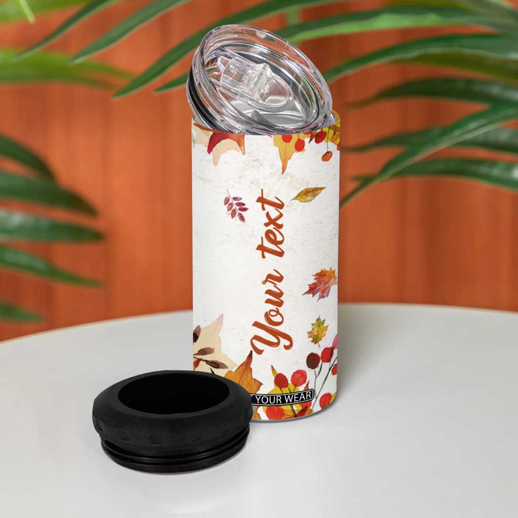 Autumn Pumpkins In The Wheelbarrow Personalized 4 in 1 Can Cooler Tumbler TS04 Print Your Wear