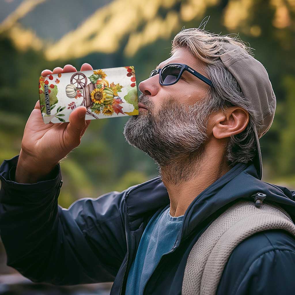 Autumn Pumpkins In The Wheelbarrow Personalized 4 in 1 Can Cooler Tumbler TS04 Print Your Wear