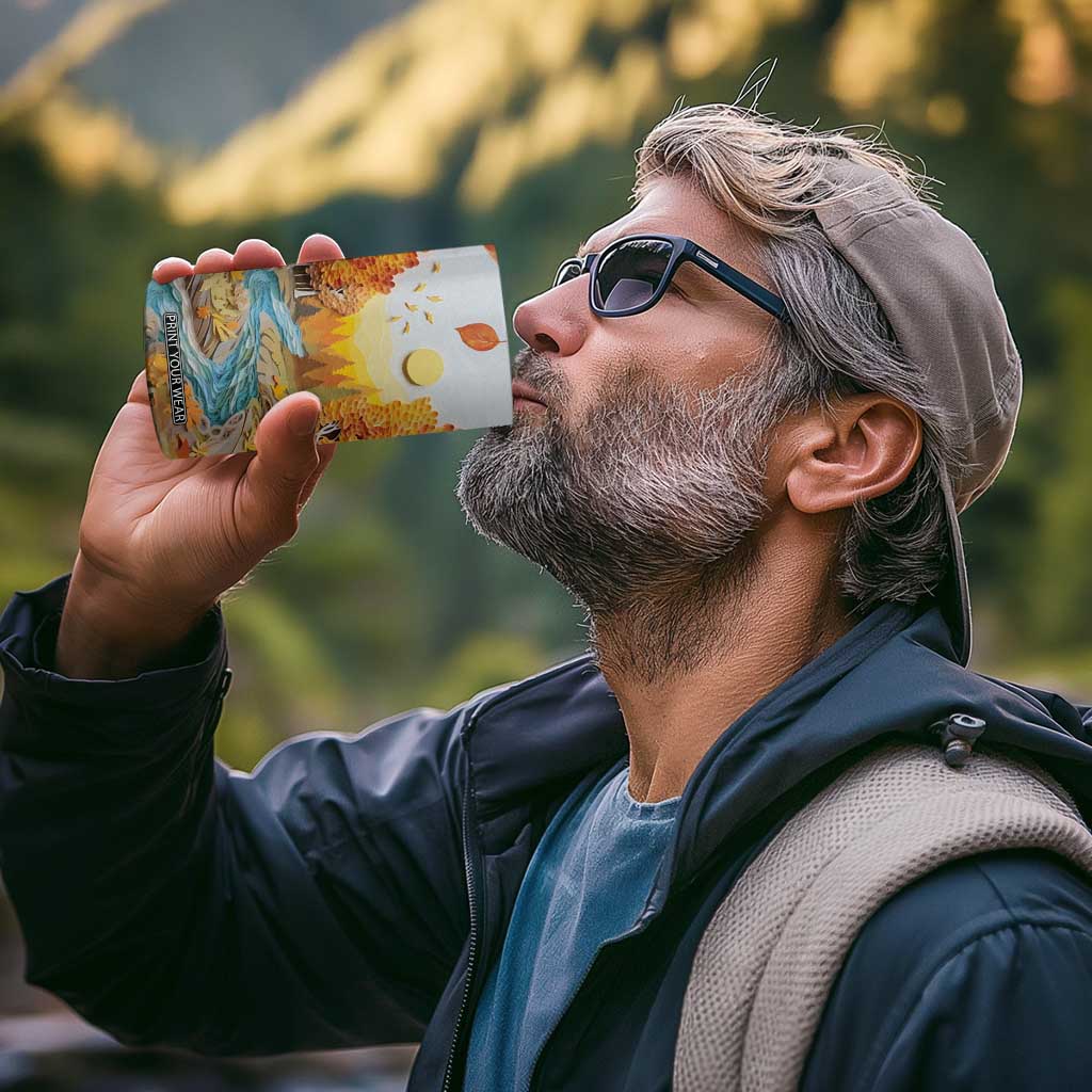 Autumn Leaves Quilling Art Personalized 4 in 1 Can Cooler Tumbler TS04 Print Your Wear