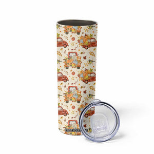 Truck Autumn Pattern Personalized Skinny Tumbler TS04 Print Your Wear