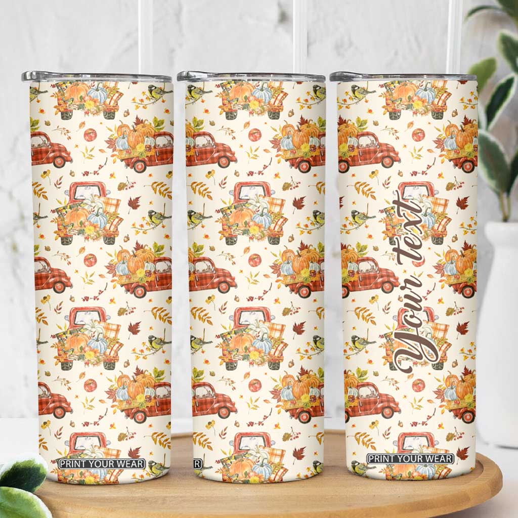 Truck Autumn Pattern Personalized Skinny Tumbler TS04 Print Your Wear