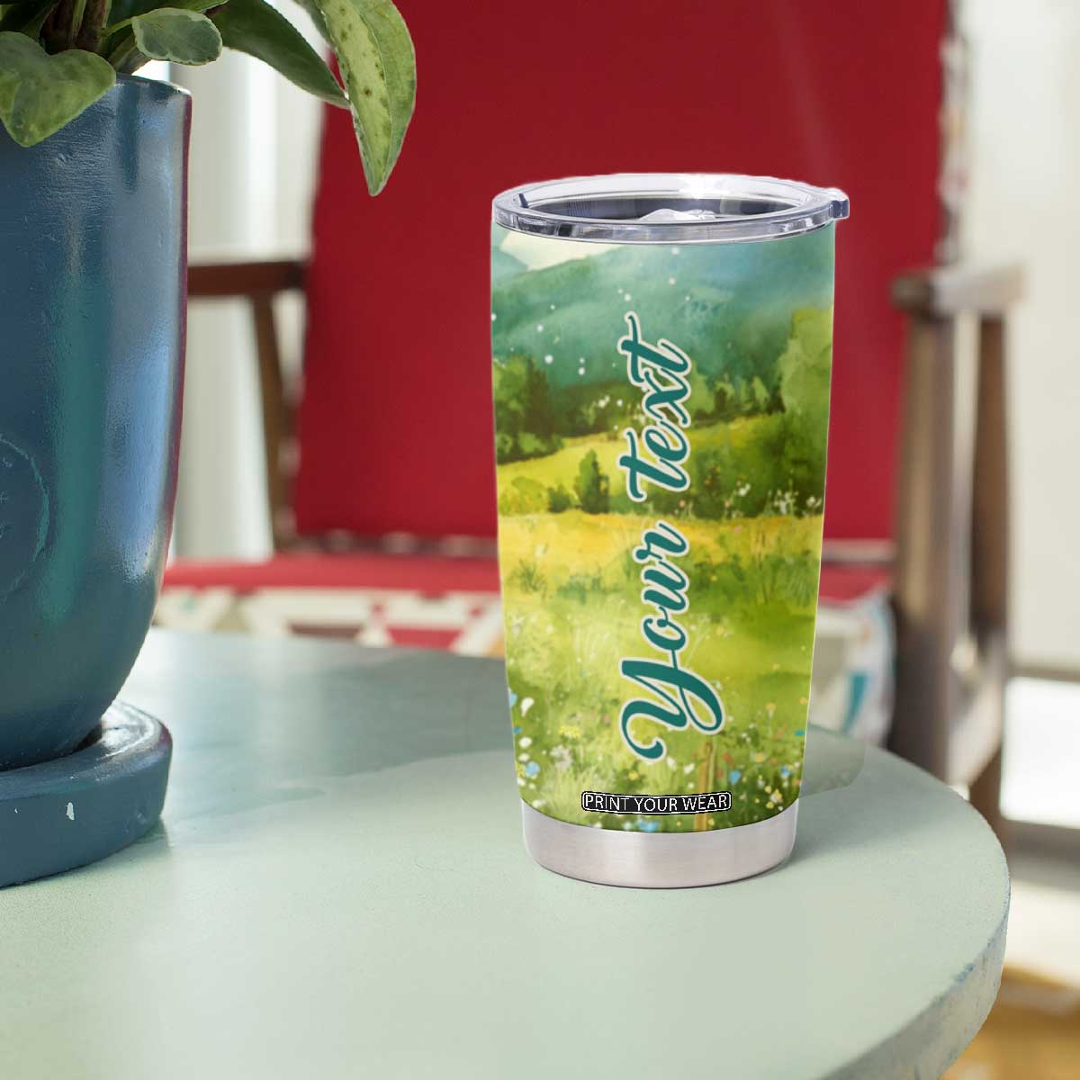 Autumn Sunflower - Pumpkin Truck Personalized Tumbler Cup TS04 Print Your Wear