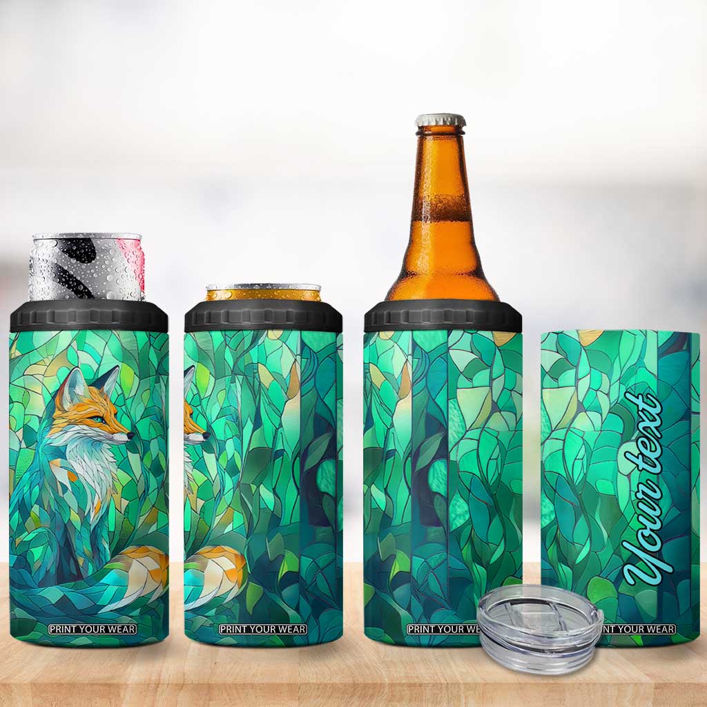 Fox Chrysoprase Crystal Mosaic 4 in 1 Can Cooler Tumbler Personalized TS04 Print Your Wear