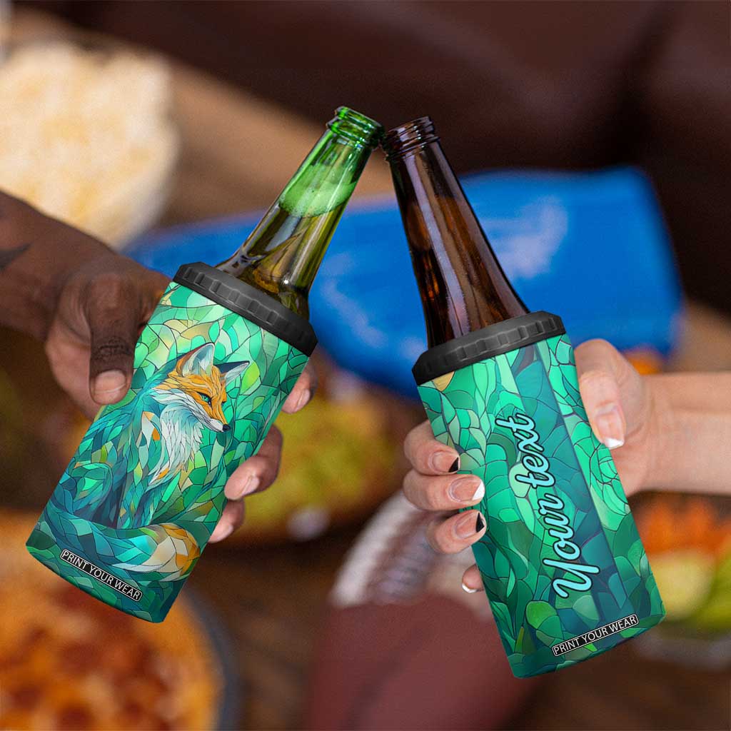 Fox Chrysoprase Crystal Mosaic 4 in 1 Can Cooler Tumbler Personalized TS04 Print Your Wear