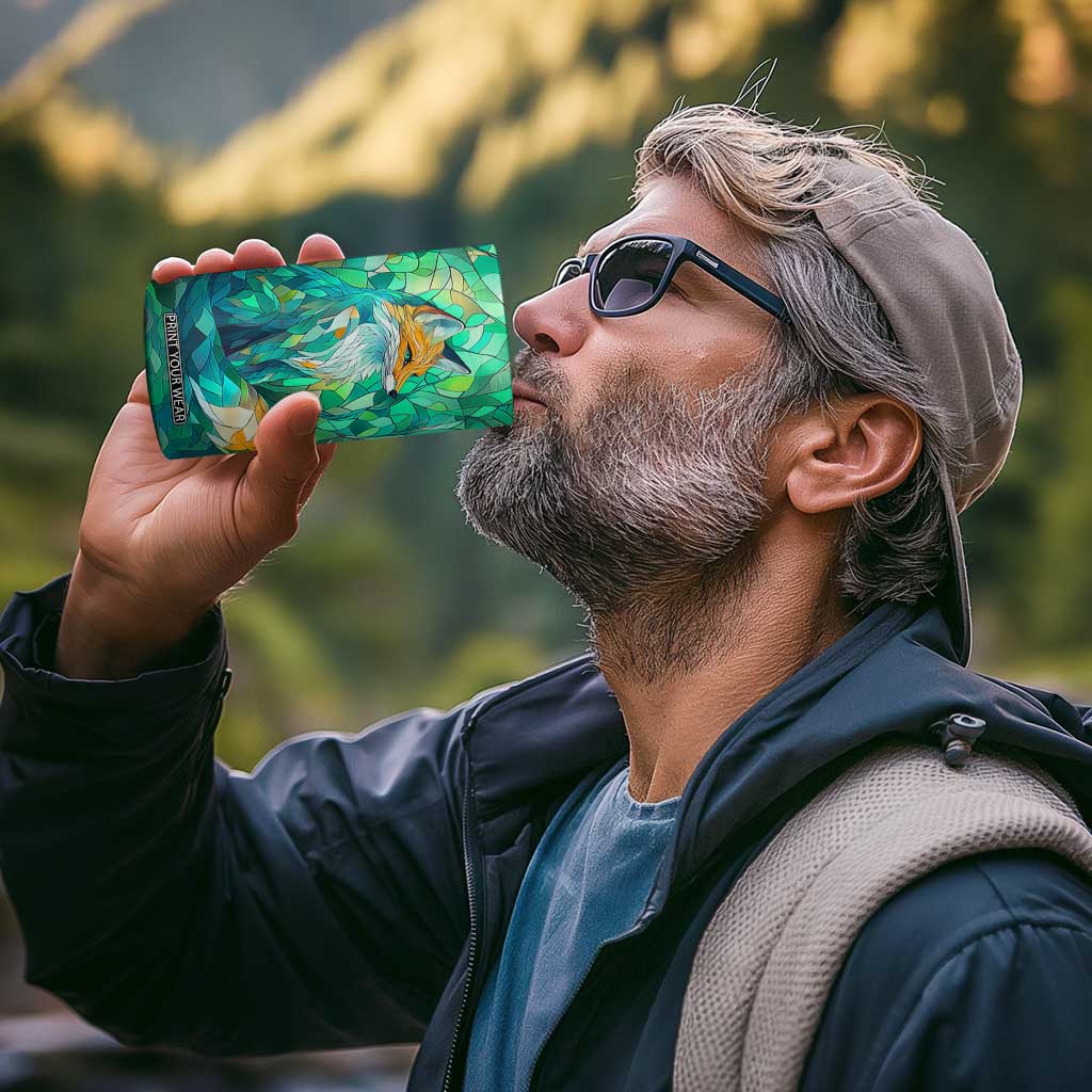 Fox Chrysoprase Crystal Mosaic 4 in 1 Can Cooler Tumbler Personalized TS04 Print Your Wear