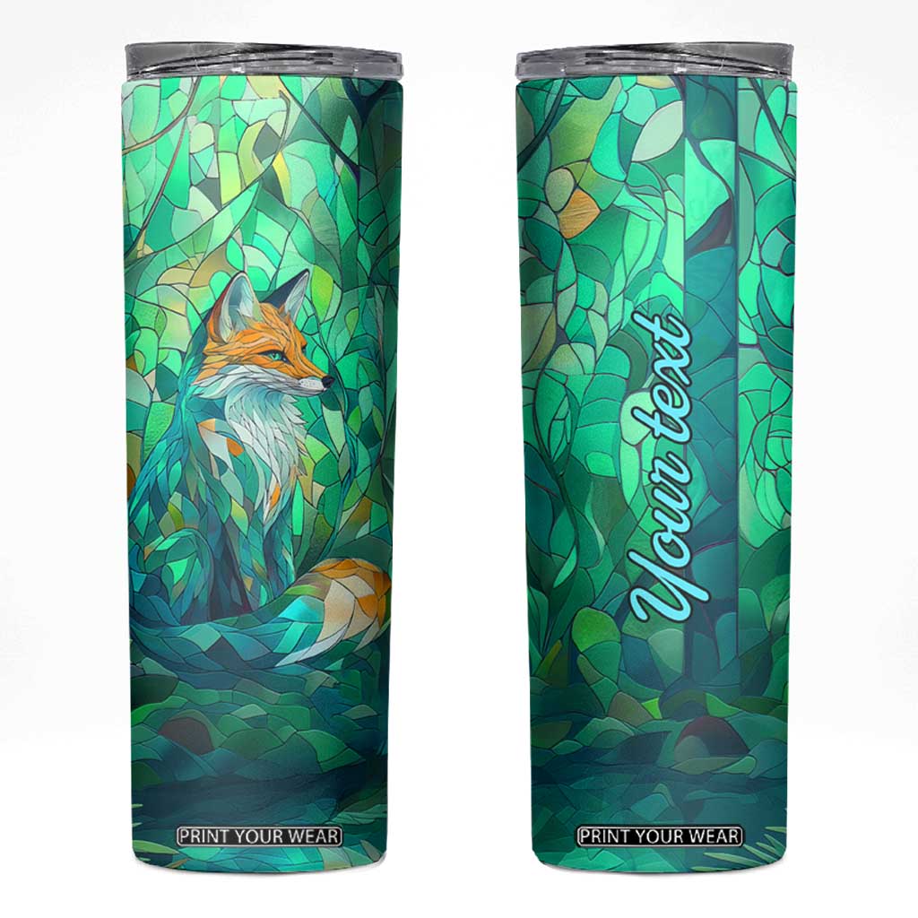 Fox Chrysoprase Crystal Mosaic Skinny Tumbler Personalized TS04 Multicolor Print Your Wear